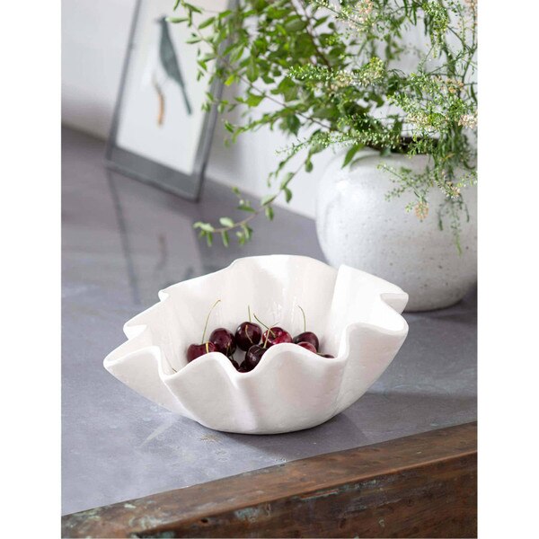 Ruffle Ceramic Bowl Medium